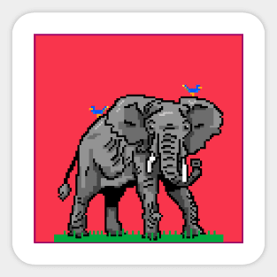Elephant pixel design Sticker